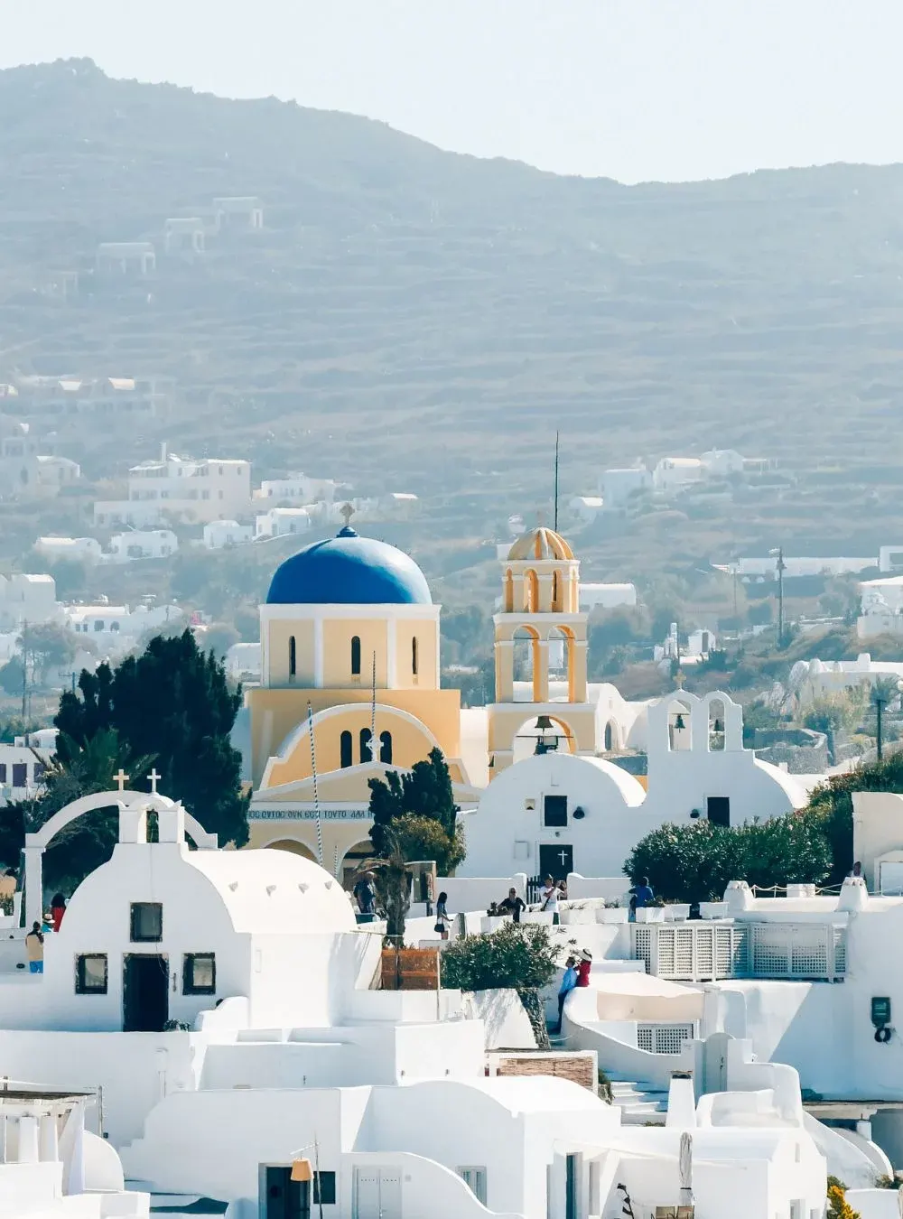 Whitewashed architecture in the Cyclades